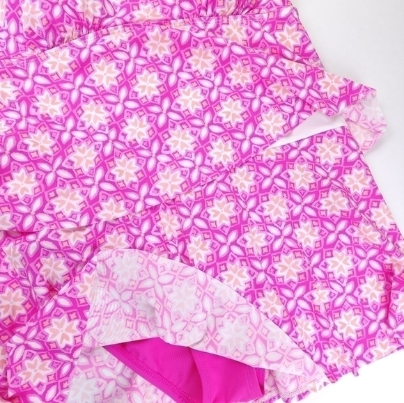 New Kim Rogers Pink Layer One Piece Swimsuit - Picture 3 of 8